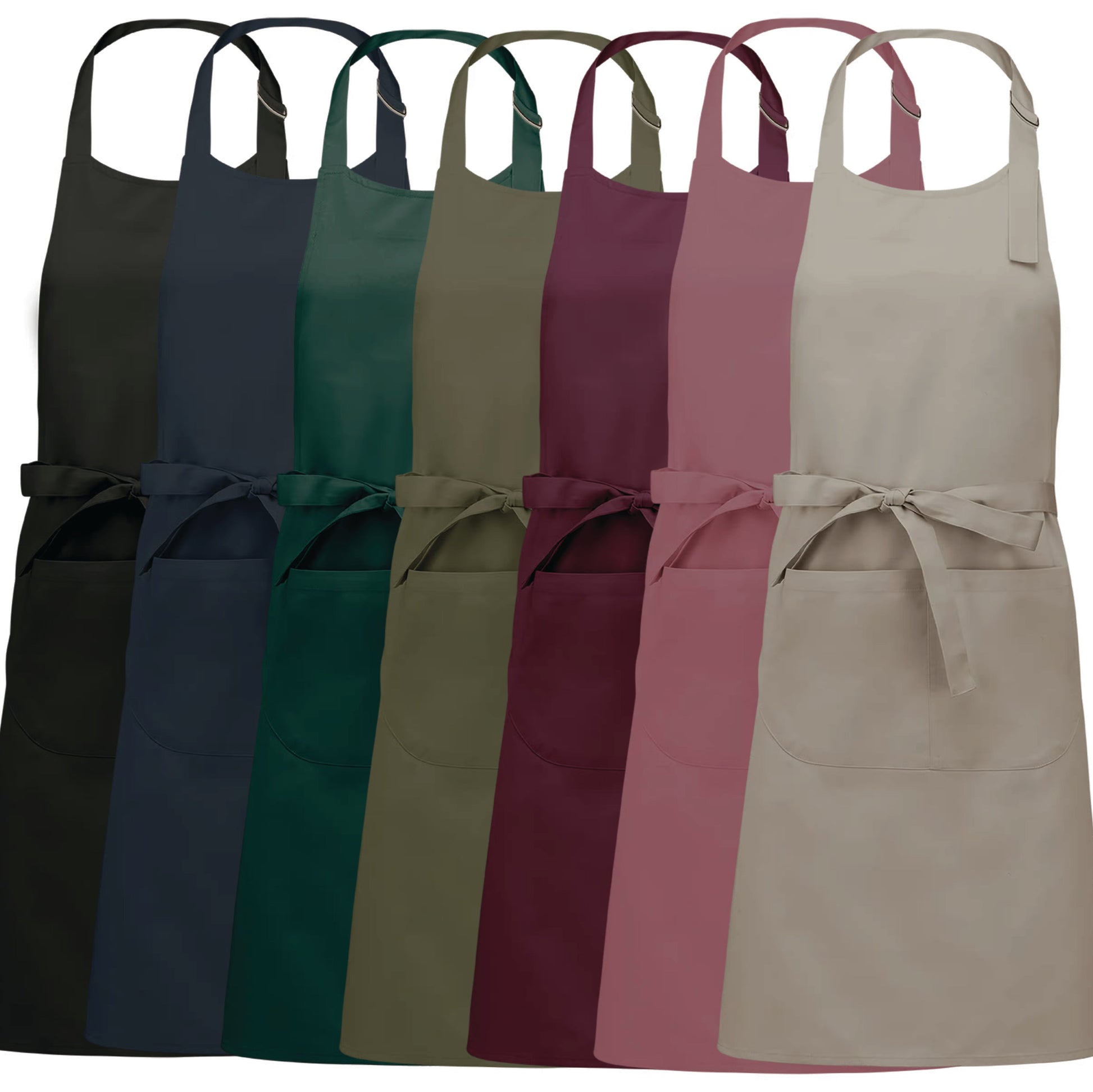 toutes les couleurs disponibles pour les tabliers