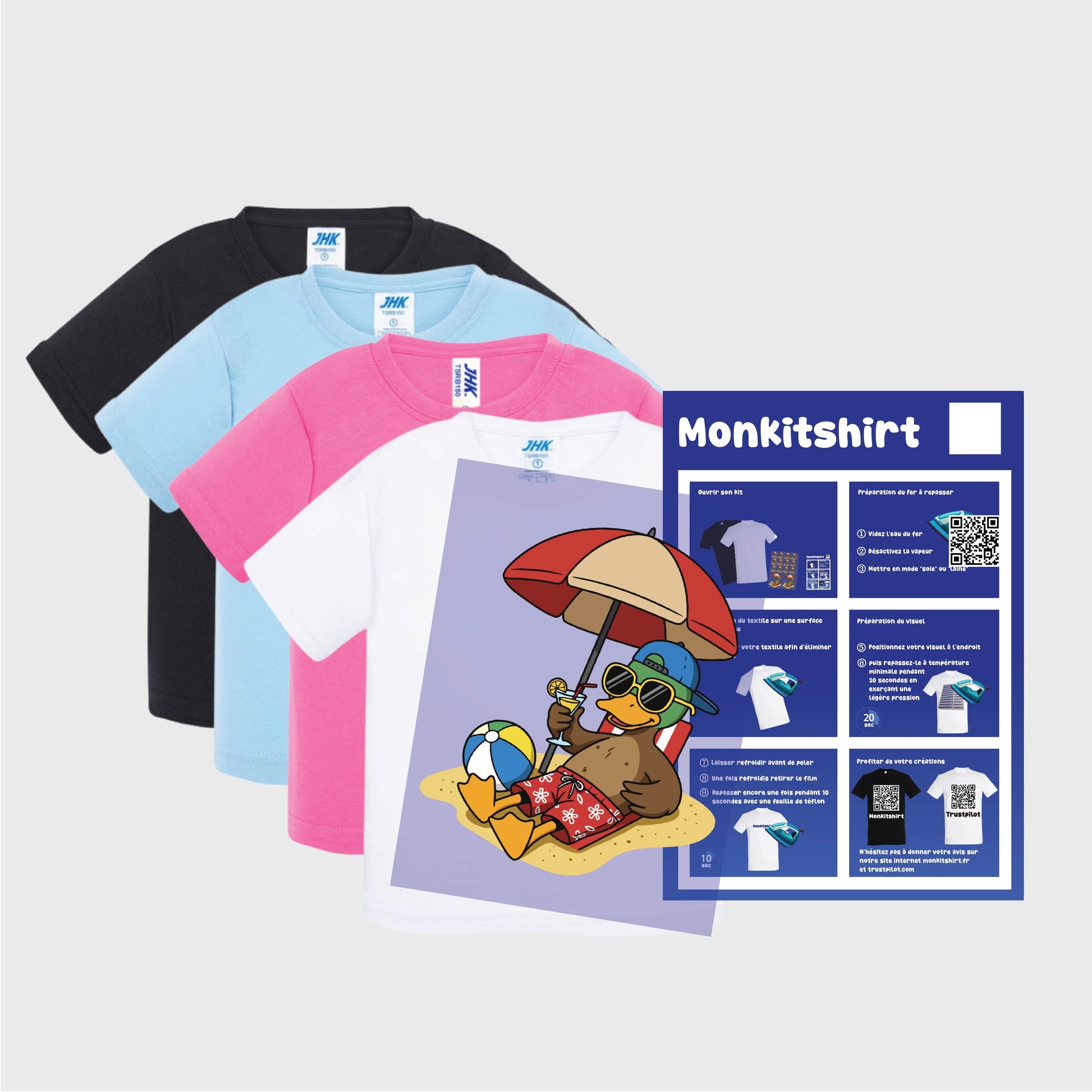 Kit t-shirt bébé à personnaliser – Impression textile et guide inclus