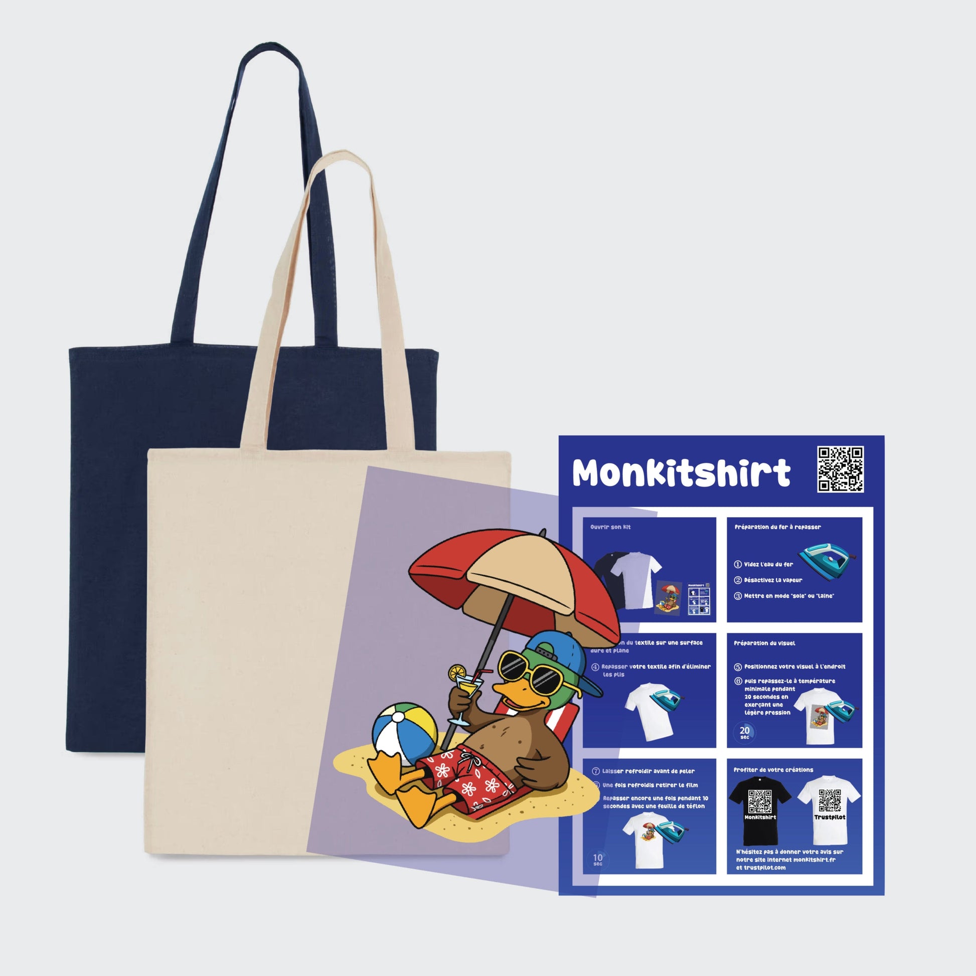 kit sac tote bag à personnaliser