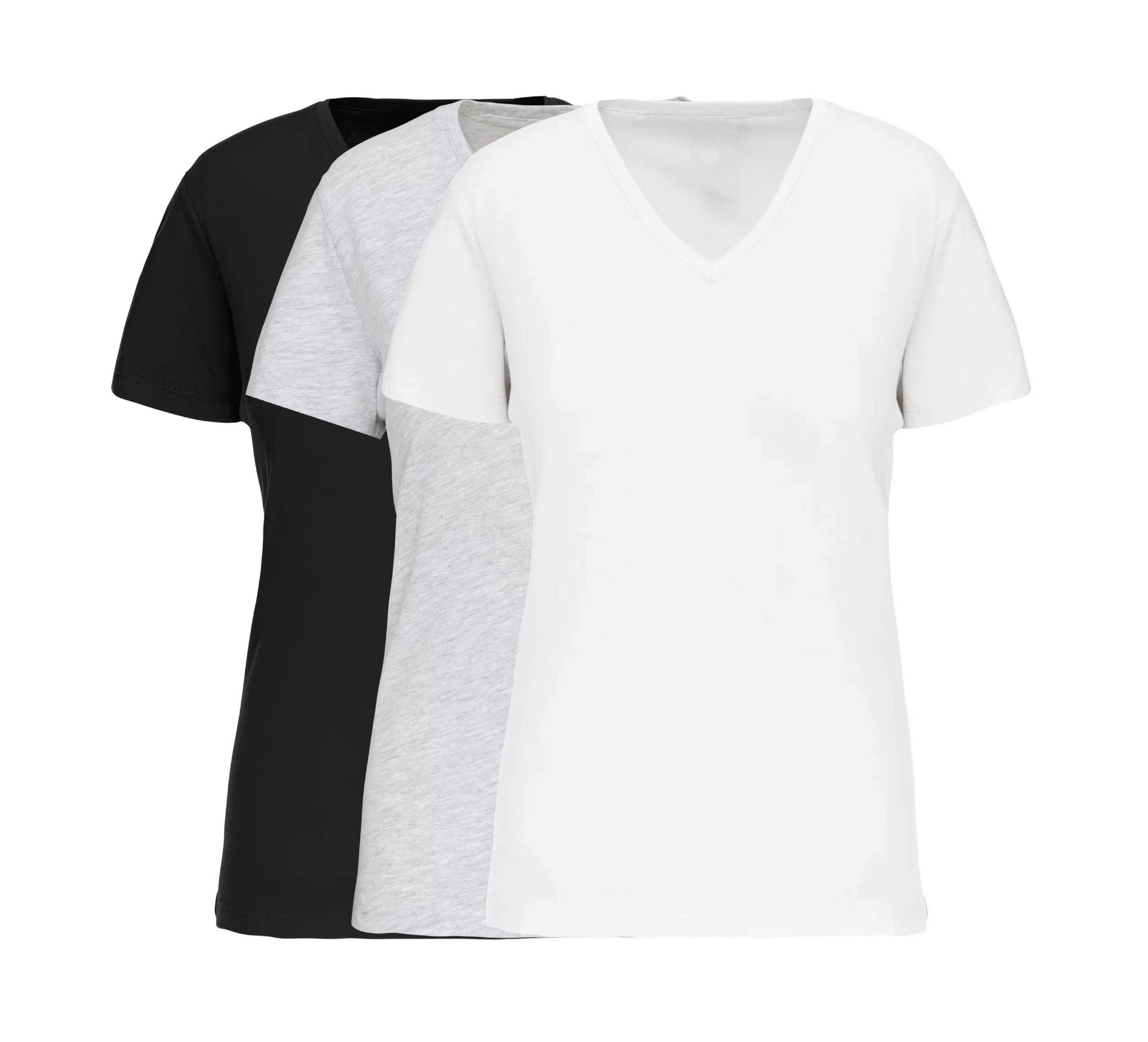 Kit t-shirt cintré col v femme à personnaliser – Impression textile et guide inclus